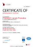 Certificate of integrated management system